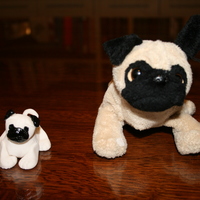 Gum Paste Pug This a little pug I made out of gum paste for the top of my daughters 2nd birthday cake. I made it to match her favorite stuffed animal.