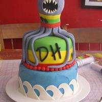 Dirty Heads Cake Cake for the band "Dirty Heads" featuring their mascot "Rastapus".