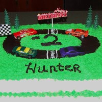 Hunters Birthday Cake I made this for a little boy who loves hot wheel cars. Thanks for looking