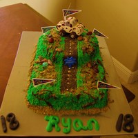 Ryan's 18Th Birthday I made this for my son who loves taking his truck in the mud and loves the Florida Gators. The white truck is made of fondant to look like...