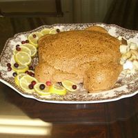 My Turkey Cake I made the roasted turkey cake for our local Police Department Thanksgiving lunch. Thank you MissMissy for the directions! It was a big hit...