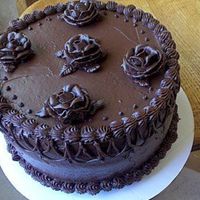 Chocolate Rose Cake Original design. Chocolate Icing.