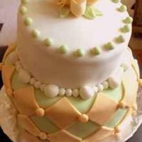 Elegant Birthday Cake Original Design. Fondant.