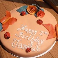 Child's Birthday Cake Butterflies, Lady Bugs. Child's birthday. Fondant.