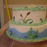 Pond Friends Baby Shower Cake Alt View 