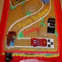 Cars I combined a few different idea's from here at CC for this cake. My youngest son turns two today (9/16) and this cake was so much fun...