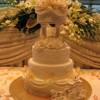 Best Friends Wedding Cake This is the cake i made for my best friends wedding. She wanted a vintage style cake and this is what i came up with. Its a 6" & 8...