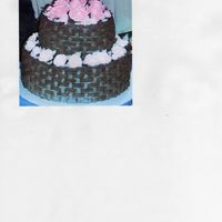 Basketweave With Roses This was made as a confirmation cake for my niece. she did not want a "traditional" cake. She chose this design.