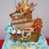 Noah'sark Specially designed for a pair of twin for their 1st birthday. All figirines are individually hand moulded.
