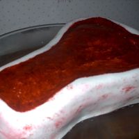 Steak Cake This is my first attempt at fondant. I made this cake for my Dad's birthday. It was inspired by the amazing steak cakes I saw on CC.