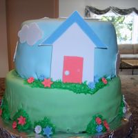 Dana & Curt's Housewarming Cake for my friend's housewarming bbq. Chocolate mocha cake with vanilla Kaluha filling and mmf. This was my second attempt at mmf. I...