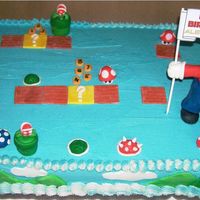 Super Mario Birthday Cake 