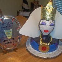 Malificent Cake This is the second cake I ever made...I didn't think it would be so hard. She looks more like "Norma Desmond" LOL. I swear...