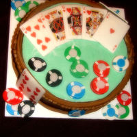 Groom's Cheesecake Cheesecake decorated with chocolate and gumpaste accents.