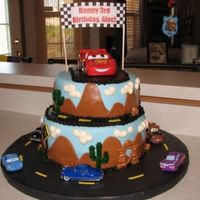 Alec's Cars Cake Just want to start off by saying that this cake is NOT my original idea. I saw the Cars cakes by tripletmom and ChrisJ & loved them...