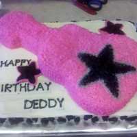 Guitar Cake I made this cake for my neighbor's little girl. It was a Rock Star theme.