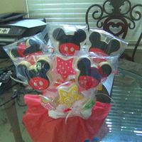 Mickey And Minnie Cookie Bouqet. 