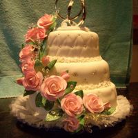 My 1St Tier Cake I made this cake for my sister and her husband who are renewing their vows in their church. It is my very 1st attempt at a tier cake, and...