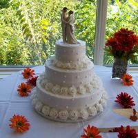 " Samantha " 3 Tiered Chocolate Cake with Cannoli Cream filling. The gumpaste roses took me 2 1/2 weeks to do!