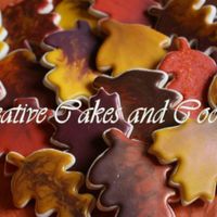 Autumn Leaves Sugar cookies with Toba's glaze.