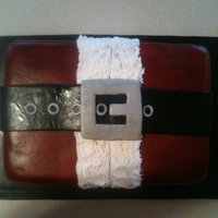 Santa Belt Cake This was for a charity auction. I had a gift box that I bought for decoration that I was trying to replicate. Thought it turned out pretty...