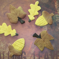 Fall Leaves Sugar cookies with fondant decoration
