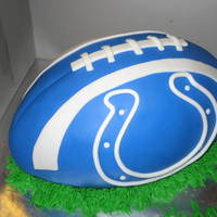 Colts Football MMF covered cake done for colts game/ birthday for two young boys.