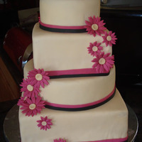 Pink Flower Wedding Cake Pink Flower Wedding Cake