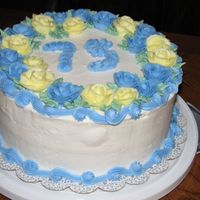 Rose Cake I made this cake for my grandmother's b-day! I had lotsa fun making it! But I don't know what's up with the bulge on the...