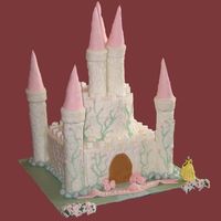 Castle Cake This is my first castle cake & stacked cake!! I had quite a bit of trouble with the BC crusting for the impression mat, but it...