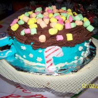 Hot Chocolate I made this from someone's idea here on CC(thanks) it is a yellow cake with a peanut butter filling, chocolate bc icing on top and bc...