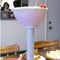 Cosmo Martini Well Here is my Cosmopolitan Martini... It is achocolate cake with whipped cream icing. Thank You to my husband for transforming the stand...