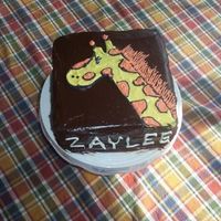 Giraffe Cake This cake was decorated off of the whimsical giraffe pictures that my 7 year old sister likes to draw.