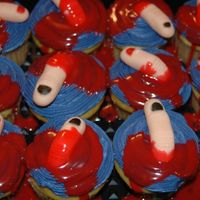 Fondant Finger Fondant fingers, buttercream icing, and red white chocolate ganache. We loved these.