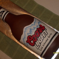 Coors Light Bottle I won't take full credit as I got this idea from this website. It was so much easier than I expected. Started with 1 layer 12x18 choc...
