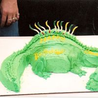 Dragon Cake 1st attempt to make a dragon cake for my son's birthday