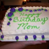 Purple Roses This was a very simple last minute cake