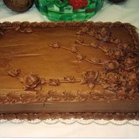 Chocolate Cake With Chocolate Roses Chocolate Cake Chocolate Roses