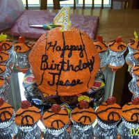 Basketball Cake Had some problems out of middle of cake