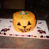 Pumkin Cake I used round cakes and stacked them.