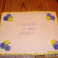 Memorial For Gram Smith I made this cake for a memorial service for my friend's grandmother. It was an all white cake done in buttercreamw/ buttercream roses...