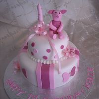 Piglet First Birthday Fondant Piglet and decorations. TFL