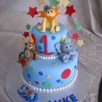 Animal Dots First Birthday cake. Thanks Pink cake box for the inspiration.