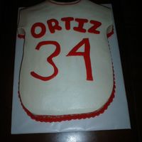 Sox Jersey This was a last minute cake for my brother in law's birthday. Thanks to arosstx for the design idea!!