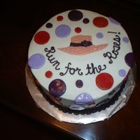 Kentucky Derby The circle design and colors matched the paper plates the woman had for her Kentucky Derby party. Circles and hat are fondant.