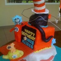 Seuss Cat In The Hat This was for a teacher at my kids' school. It was my first attempt at RKT (Thing 1, Thing 2, the hat, teapot, ball) and a few other &...