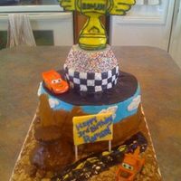 Cars The bottom represents Radiator Springs, the top, the Piston Cup