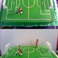 Soccer Cake I coach a recreational soccer team of 10-11 yr olds. I made a soccer cake for our end of the season party.