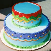 Fiesta Made for a mexican fiesta. Lots of color all in buttercream.