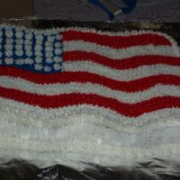 Flag Cake This was a flag cake I did to go with the star cakes